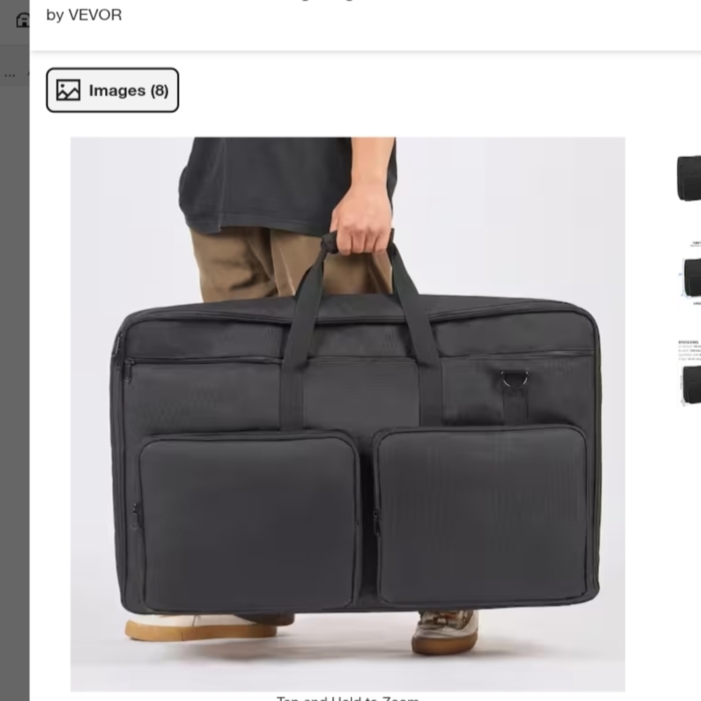 Black Men's Travel Bag